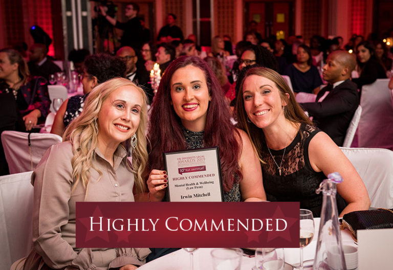 Irwin Mitchell Mental Health & Wellbeing Highly commended The UK
